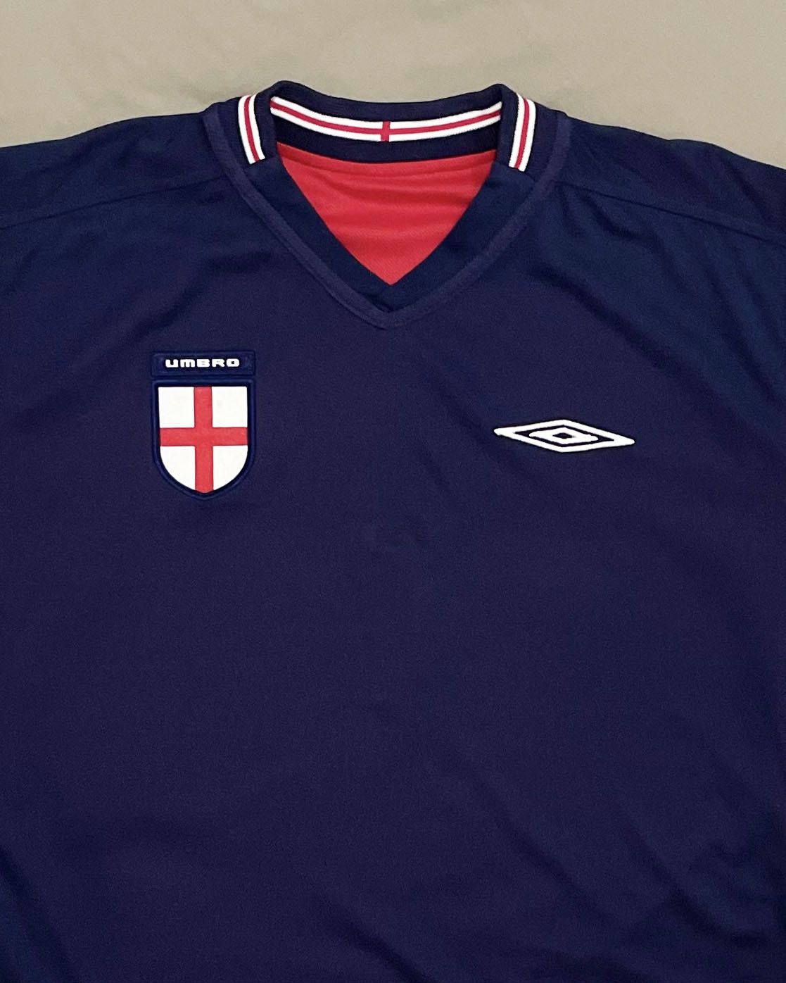 Umbro England Away Kit 2002 2003 2004 Number set 7 Size US M / EU 48-50 / 2 - 4 Thumbnail