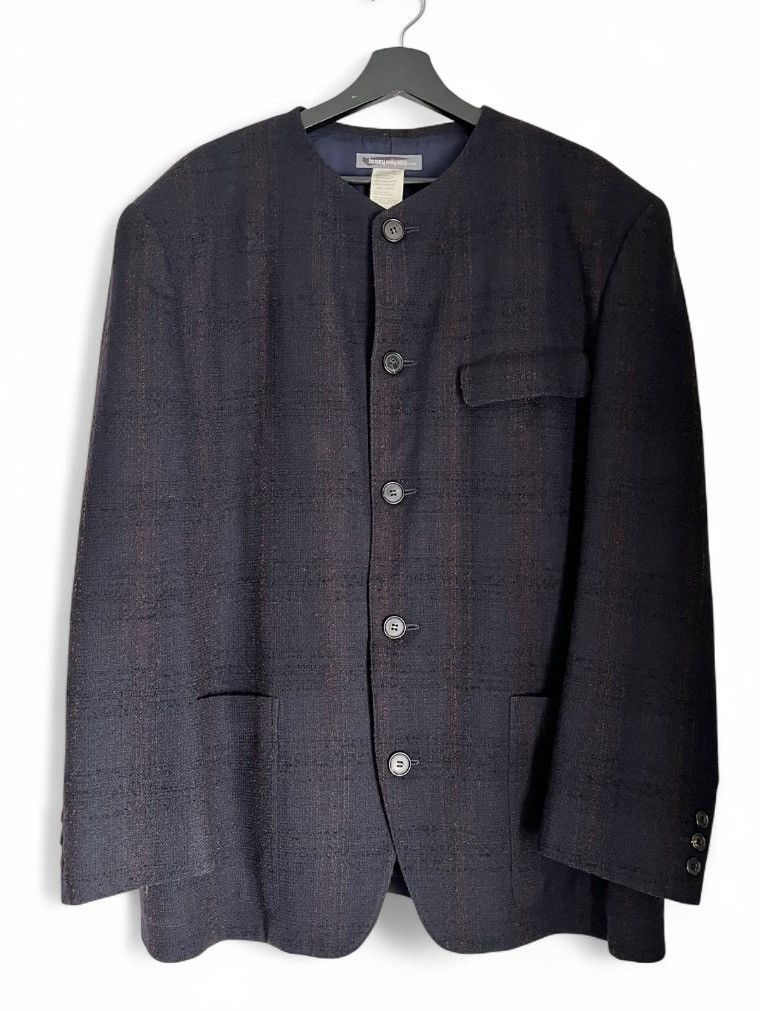 Issey Miyake Issey Miyake Men Vintage Wool Blazer Navy/Black Size 46R - 1 Thumbnail