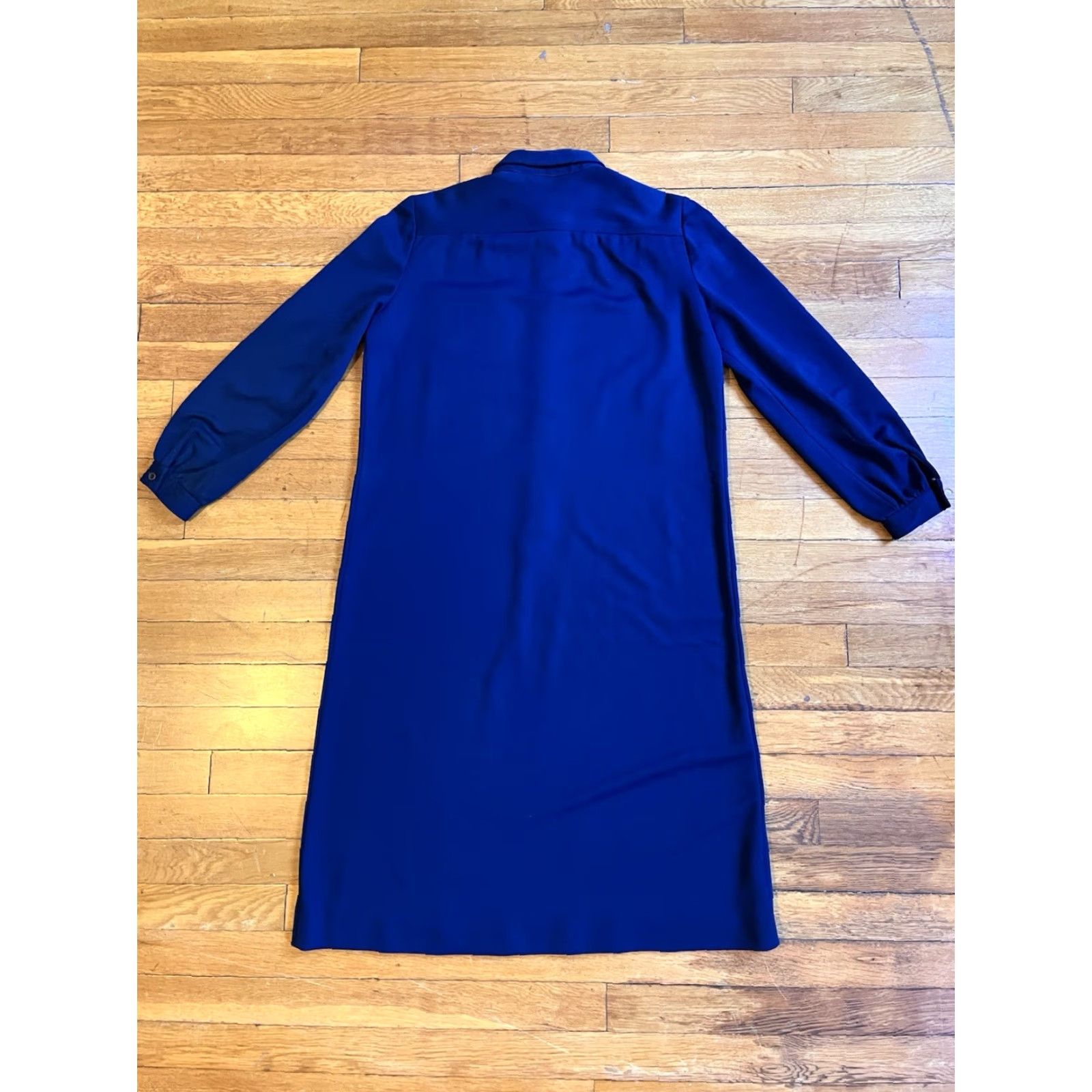 Vintage VINTAGE Schrader Sport New York Shirt Dress Women’s 14 Blue 70s Bohemian Retro Classic Knit Size XL / US 12-14 / IT 48-50 - 6 Thumbnail