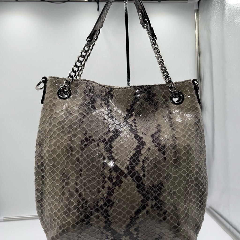 Michael Kors MICHAEL KORS Chain Python Leather JET SET Tote Hobo Convertible Shoulder Bag WITH UNBRANDED CHAIN Size ONE SIZE - 1 Thumbnail