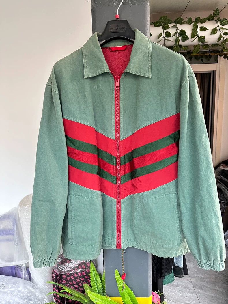 Gucci GucciClassic red and green zipper stand-up collar school un Size US S / EU 44-46 / 1 - 1 Thumbnail