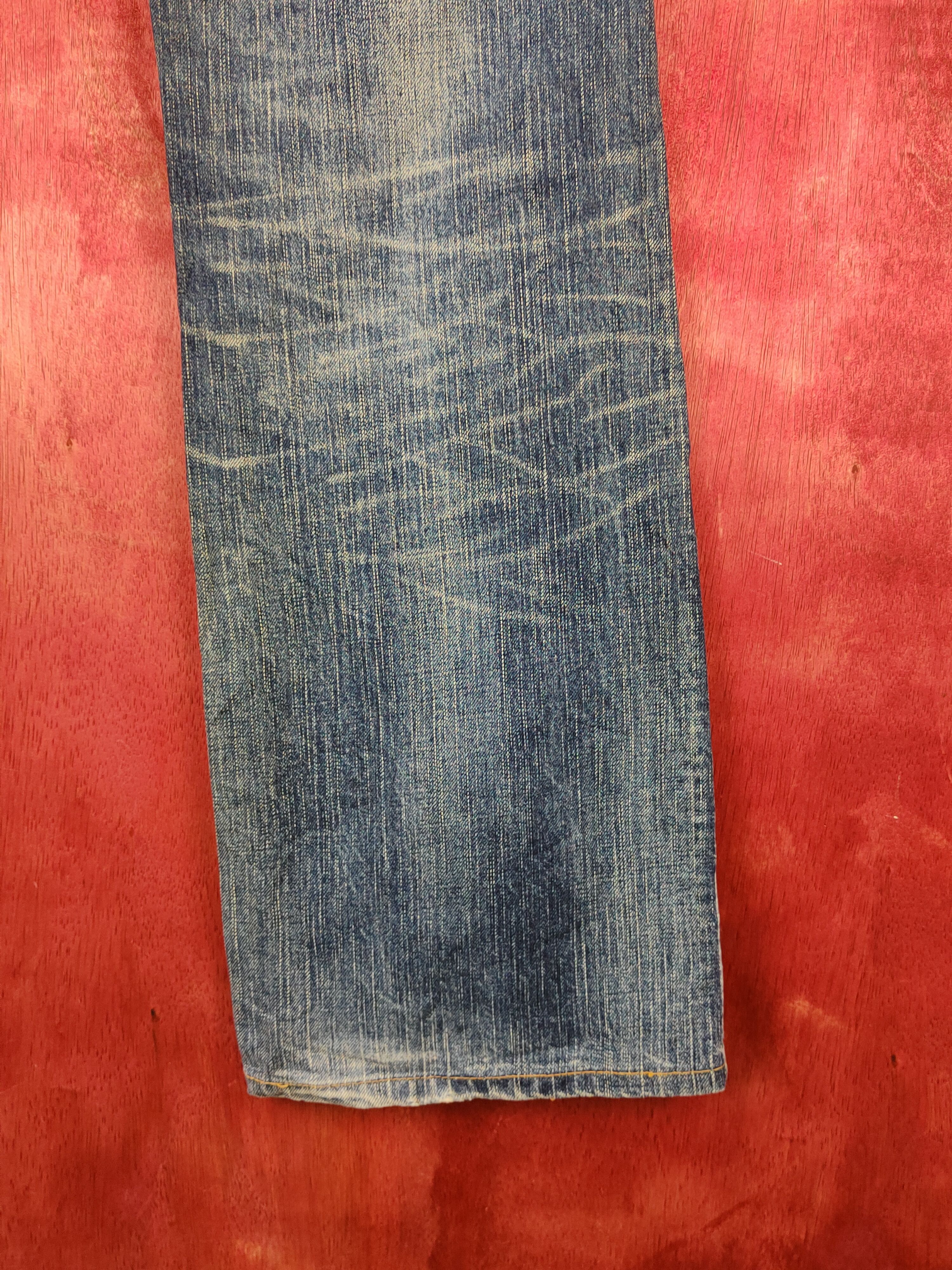 Edwin Edwin Dark Blue Faded Distressed Ripped Jeans #S2241 Size US 30 / EU 46 - 12 Thumbnail