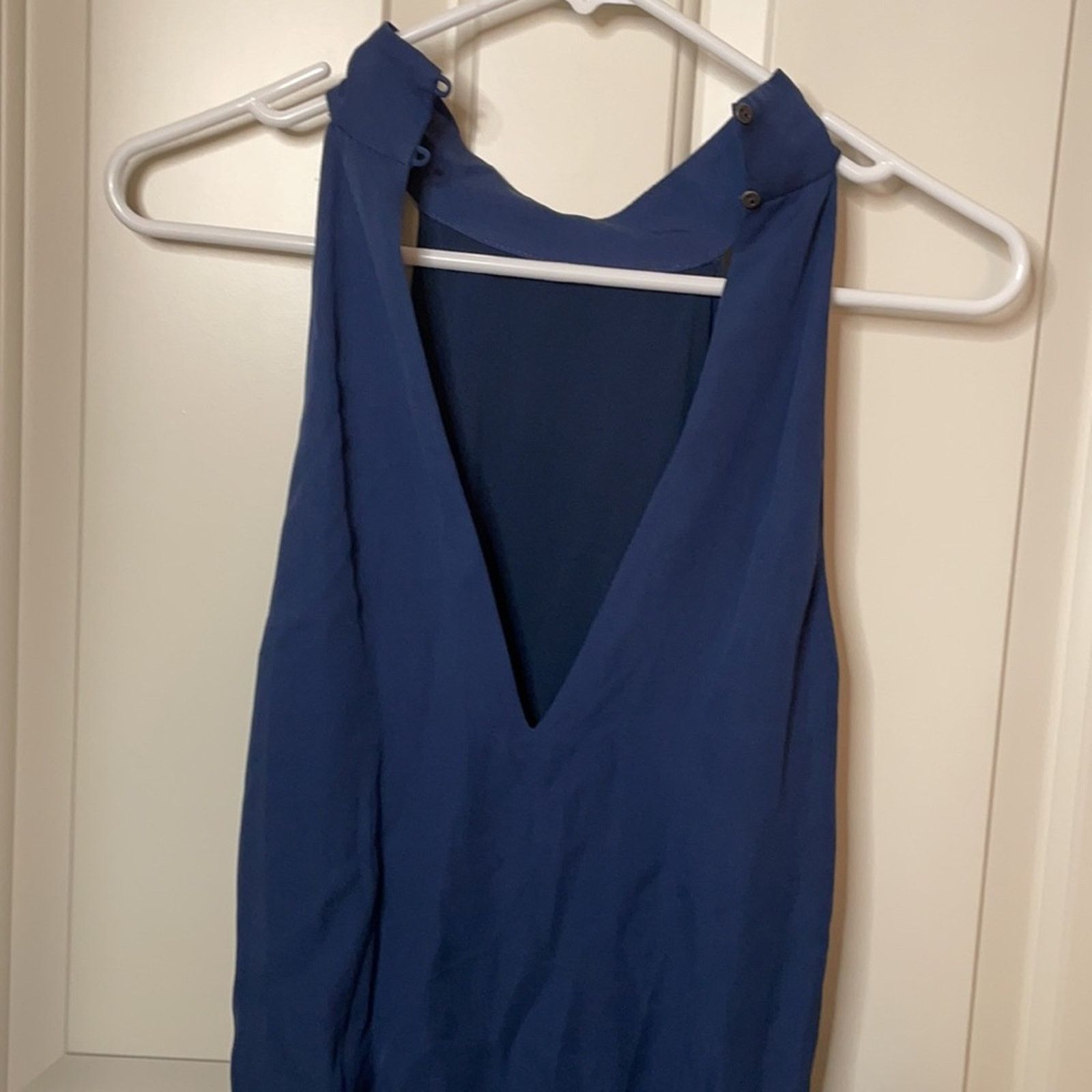 Haute Hippie Haute Hippie Katherine halter navy silk dress 2 Size XS / US 0-2 / IT 36-38 - 11 Thumbnail
