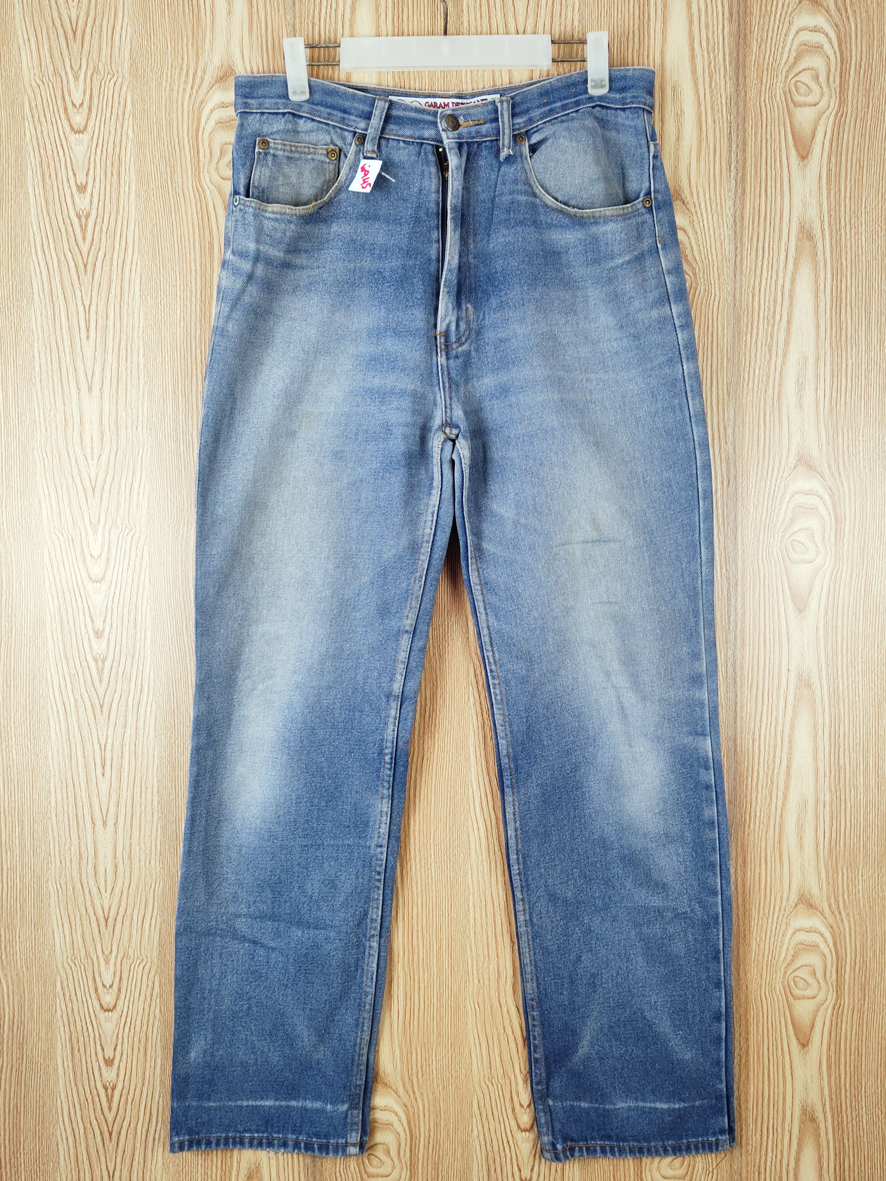 Japanese Brand Garam Debutant Blue Distressed Ripped Jeans #W945 Size US 32 / EU 48 - 1 Thumbnail