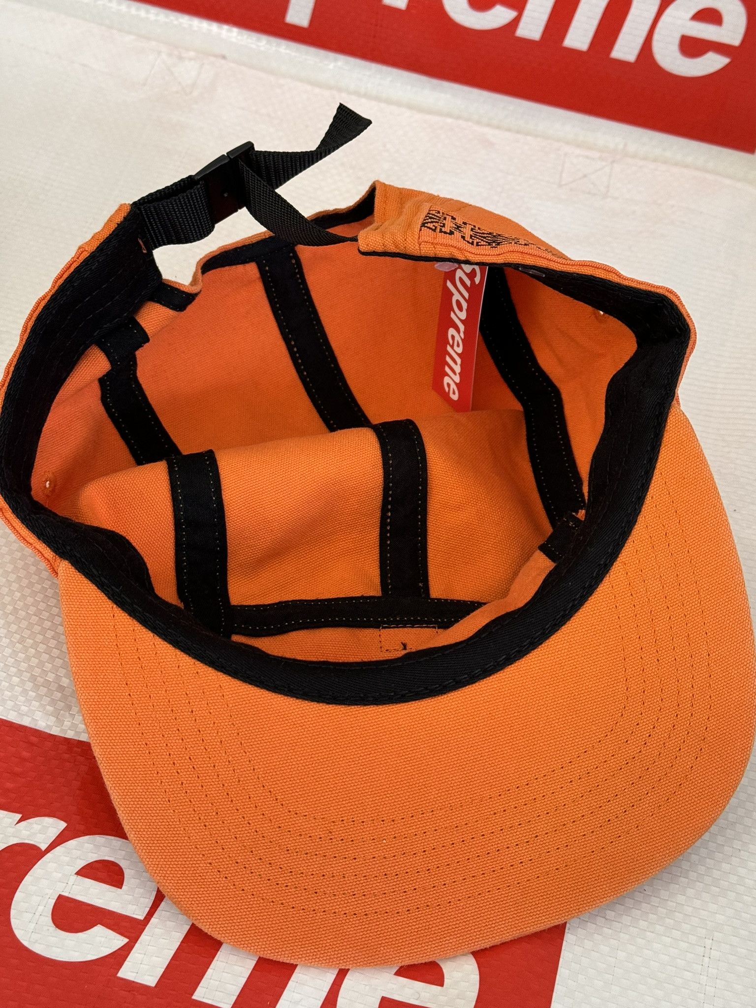 Supreme Side Tape Camp Cap Orange ss 19