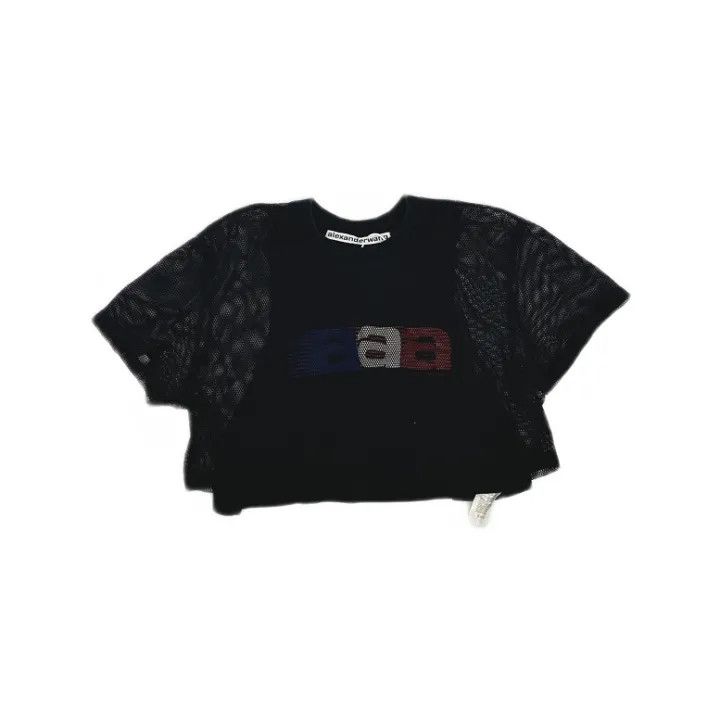 Alexander Wang Alexander Wang Stylish Black Short Sleeve Top 0079 Size M / US 6-8 / IT 42-44 - 1 Thumbnail