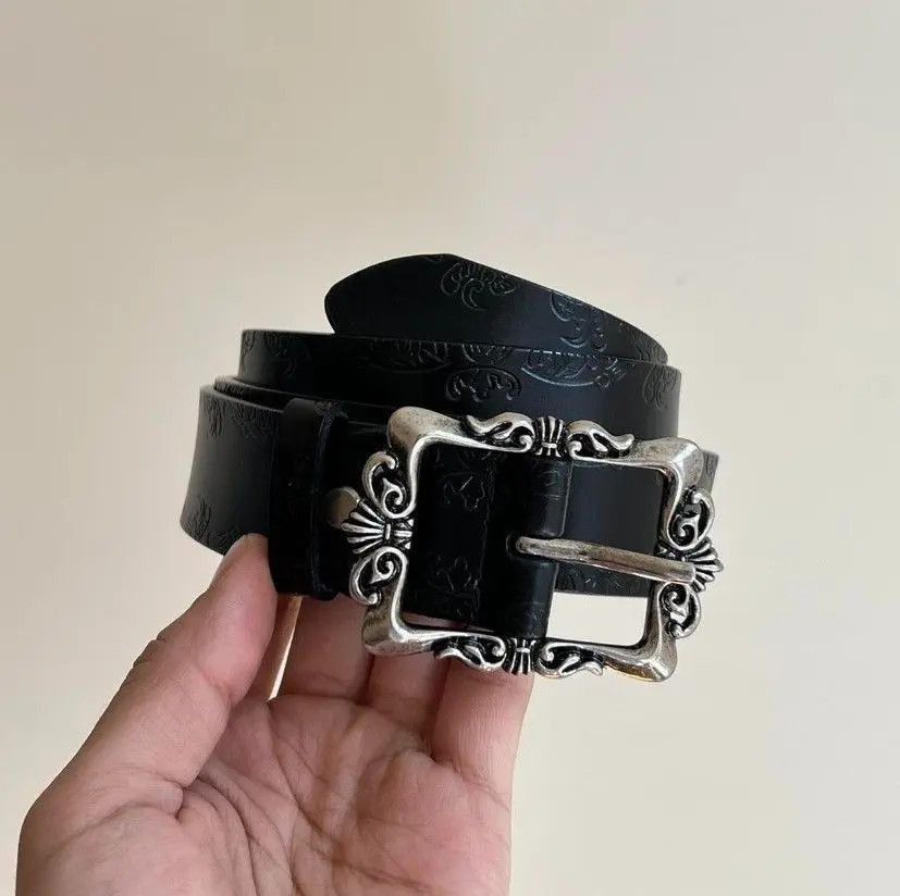 Cowboy Equipment vintage style black american western floral design belt Size ONE SIZE - 5 Thumbnail