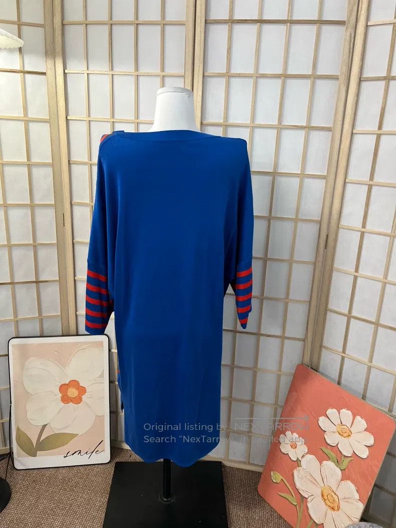 Hermes Hermes Blue knit dress, 88% viscose 12% silk Size XXS / US 00 / IT 34 - 2 Thumbnail