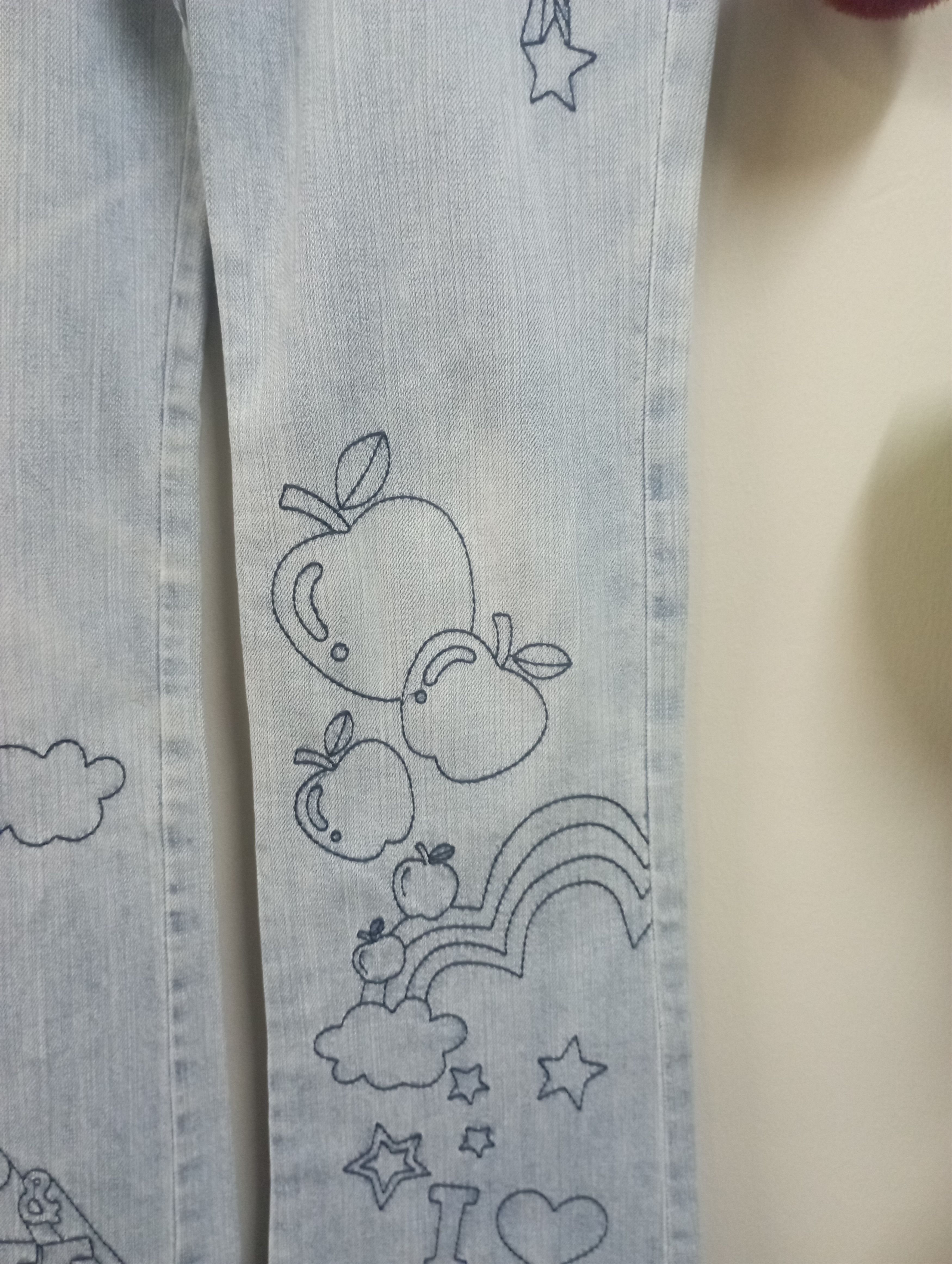 Angel Blue Vintage Embroidered Pop & Cute Angel Blue Jeans Size US 28 / EU 44 - 4 Thumbnail