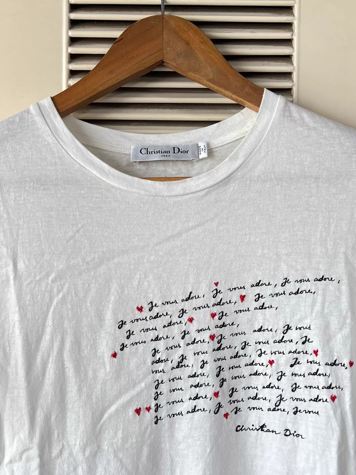 Dior Dior WhiteT-Shirt XS French Text + Bee Embroidery Size XS / US 0-2 / IT 36-38 - 3 Thumbnail