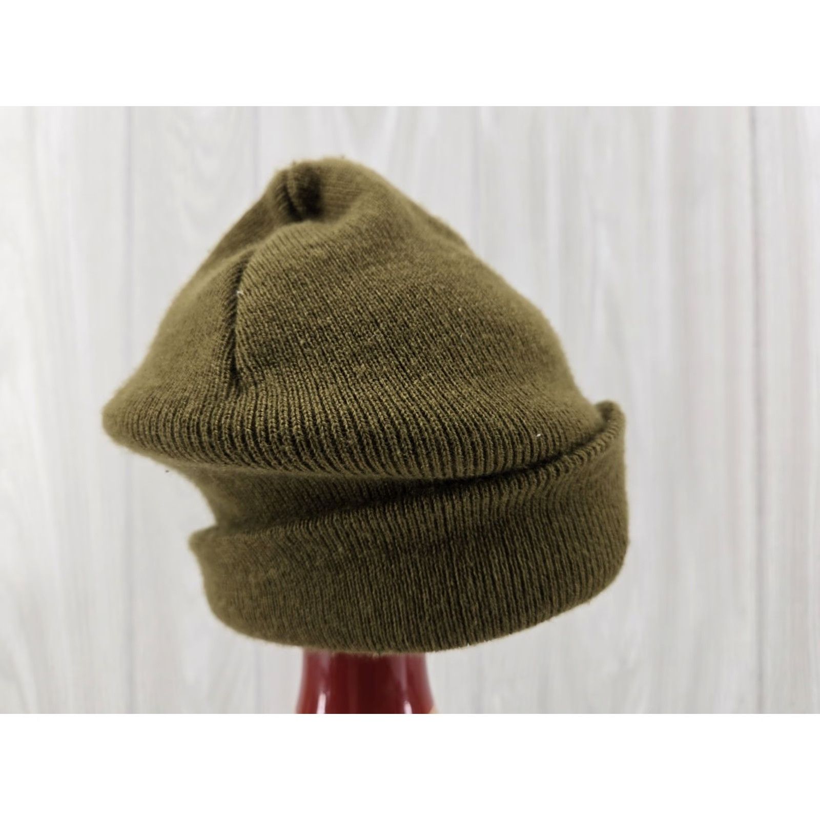 Vintage Swiss Military Beanie Cap Winter Hats Mens One Size Green Beanie Winter Cap Logo Solid Beanie Mens Size ONE SIZE - 6 Thumbnail