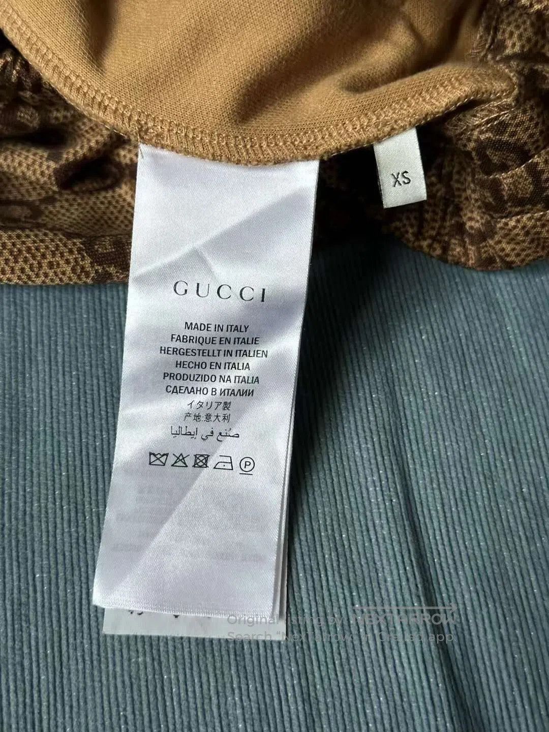 Gucci Guicci Brown All-Over Print Sweatpants| Size 22" - 4 Thumbnail
