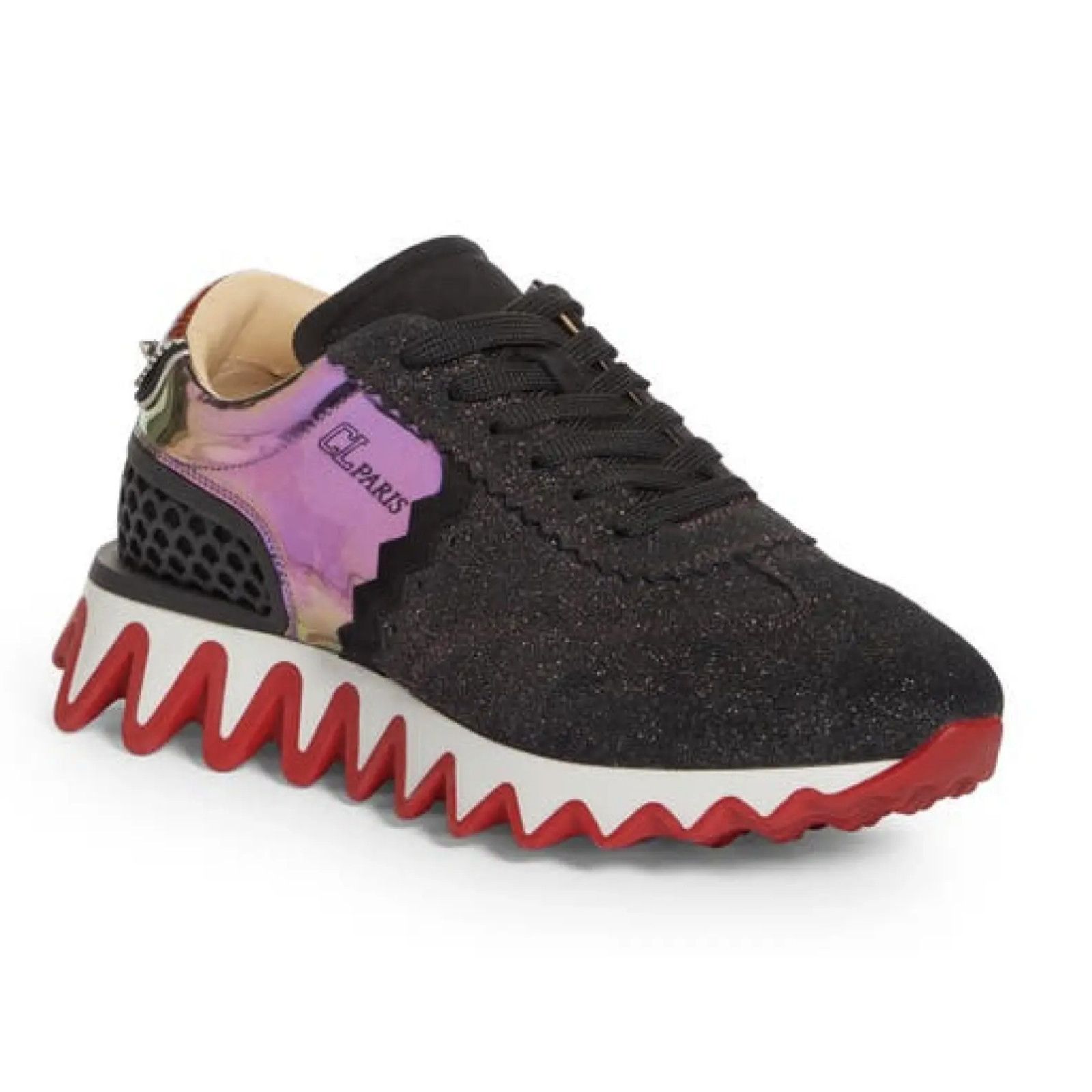 Christian Louboutin Christian Louboutin Mens Loubishark Flat Black Purple Size US 8 / EU 41 - 3 Thumbnail