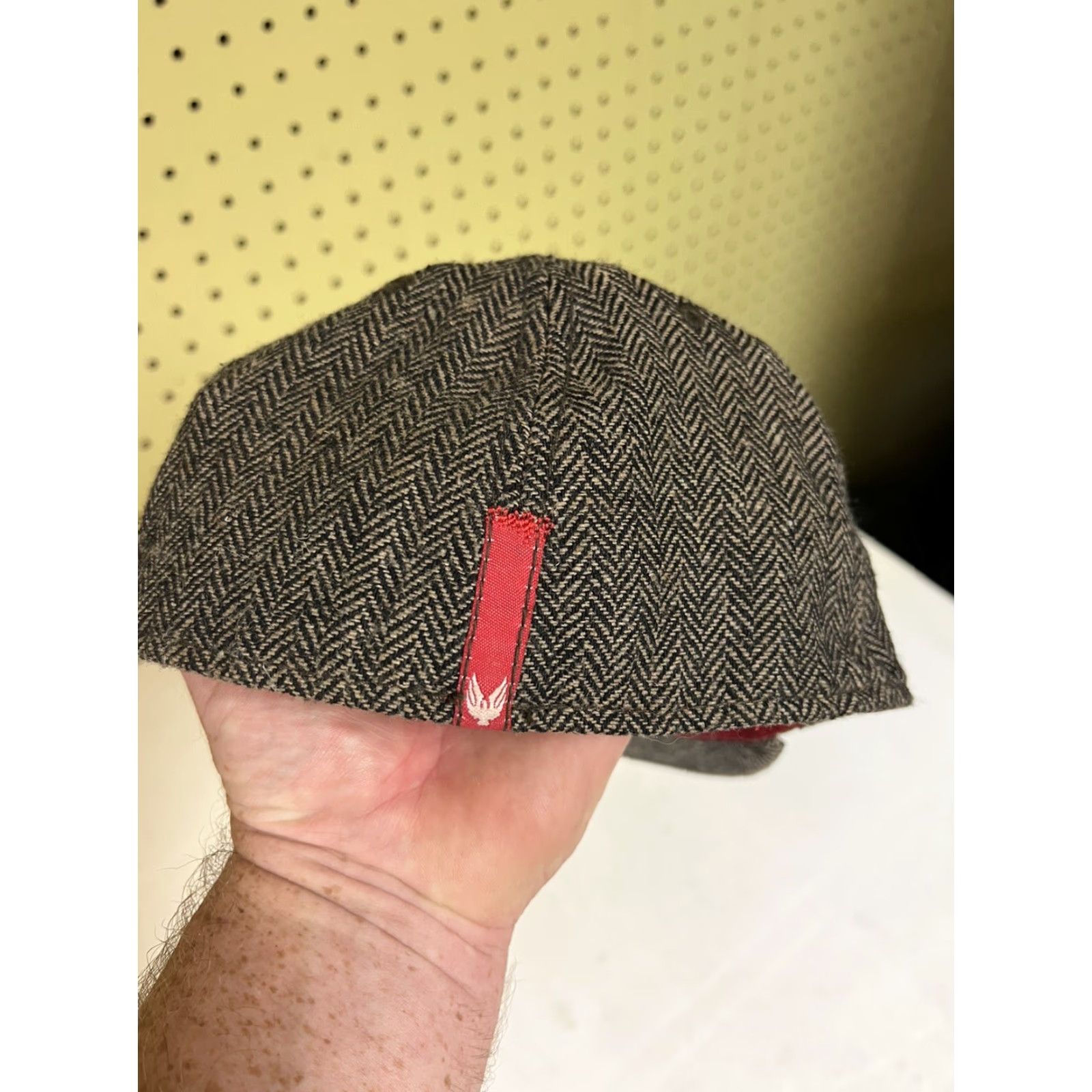 Vintage M6 Brown Herringbone Wool Blend Baseball Cap Large/XL Hat Cap Mens Brown Wool Herringbone Baseball Cap M6 L/XL Mens Size ONE SIZE - 5 Thumbnail