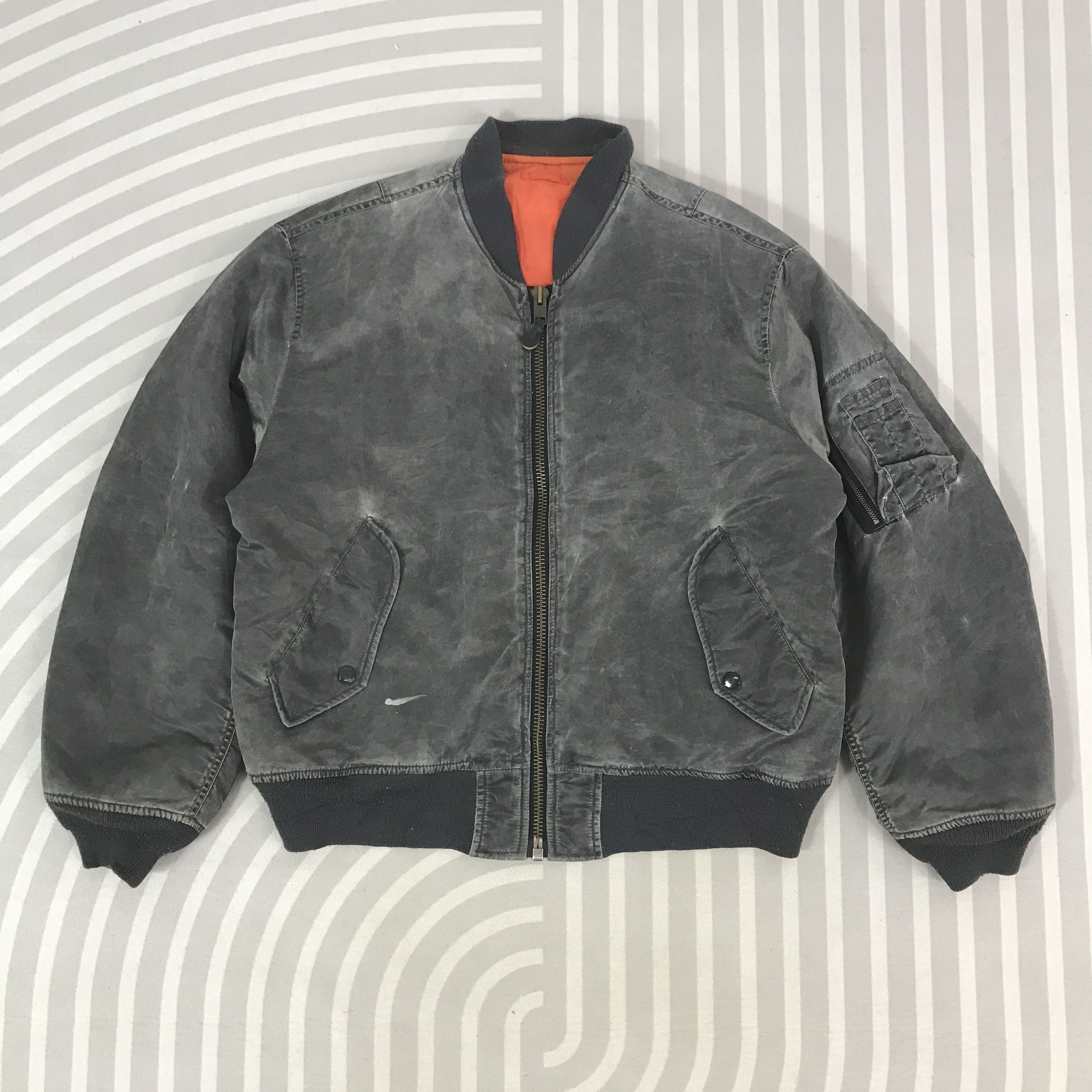 Japanese Brand Vintage Air Force Intermediate Ma-1 Bomber Jacket Size US L / EU 52-54 / 3 - 1 Thumbnail