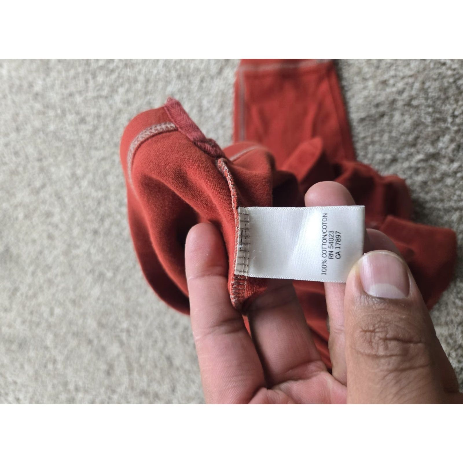 Banana Republic Banana Republic Shirt Mens M Rust Henley Pullover Long Sleeve Mock Neck Button Solid Cotton Jersey Size US M / EU 48-50 / 2 - 5 Thumbnail