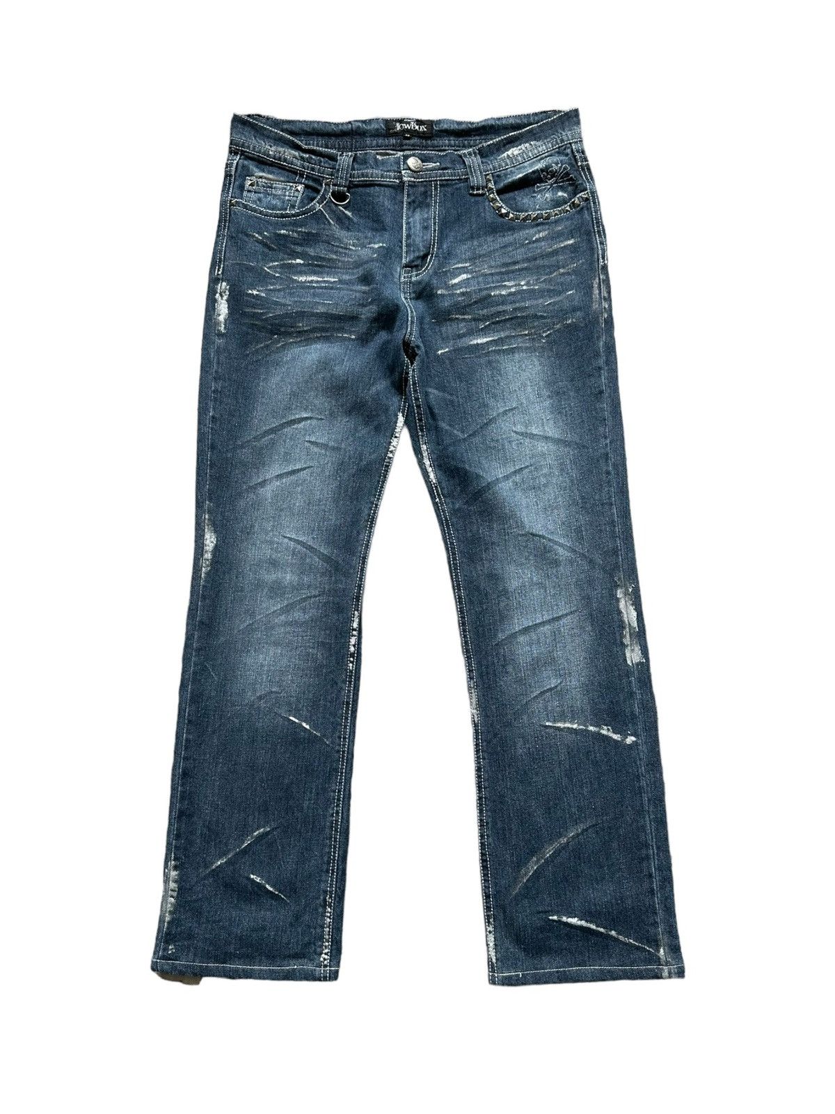 LOWBOX 00's - LOWBOX J-rock studded pocket jeans Size US 33 - 2 Thumbnail