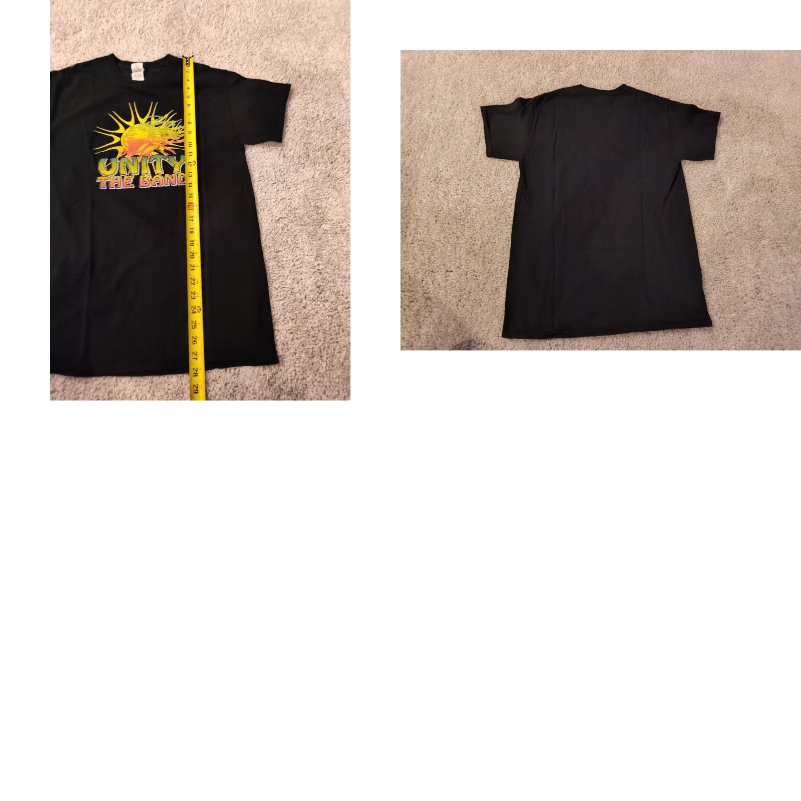 Gildan UNITY Band T-Shirt Black Crew Neck Short Sleeve M Unisex Adults Reggae Music Graphic Front Logo 90s Concert Theme Shirt Size US M / EU 48-50 / 2 - 8 Thumbnail