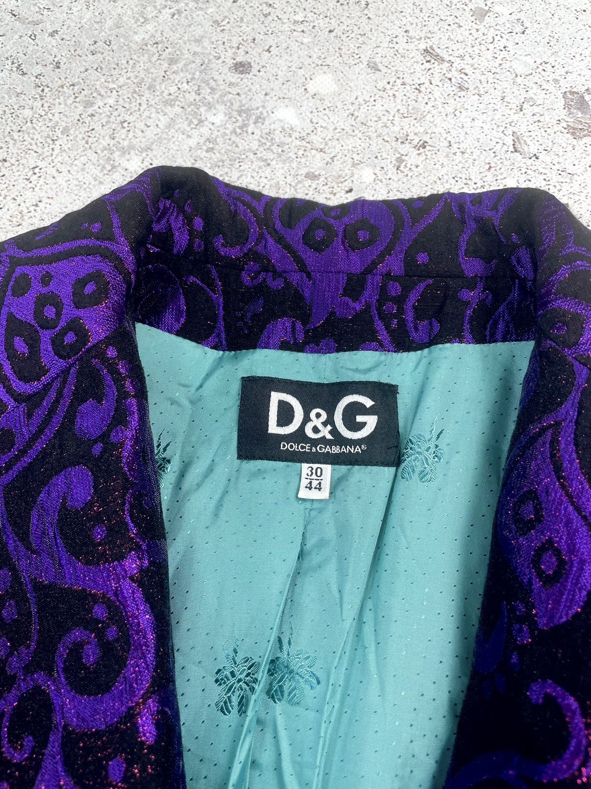 Dolce & Gabbana Dolce & Gabbana Vintage Graphic Blazer Women Purple 30 44 M Size M / US 6-8 / IT 42-44 - 4 Thumbnail