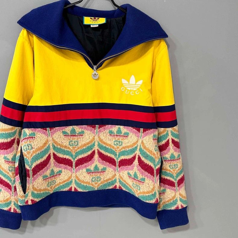 Gucci Gucci Half-zipper stitching sweater 2502-Nextarrow Size US S / EU 44-46 / 1 - 2 Thumbnail