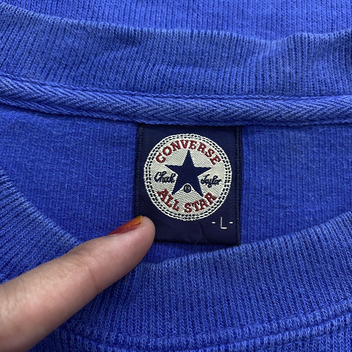 Converse CONVERSE ALL STAR Small Embroidered Brand Blue Sweatshirt Size US L / EU 52-54 / 3 - 3 Thumbnail