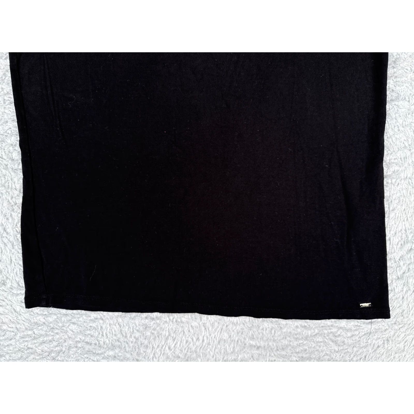 Tommy Hilfiger Tommy Hilfiger Shirt Womens Small Petite Black Scoop Neck Viscose Blend Jersey Logo Short Sleeve Pullover Casual All Seasons Breathable Easy Care Size S / US 4 / IT 40 - 5 Thumbnail