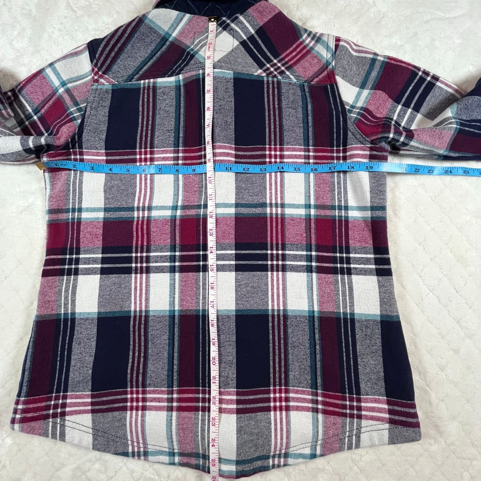 Orvis ORVIS PLAID COTTON FLANNEL FLEECE SHIRT JACKET SNAP BUTTONS Size S / US 4 / IT 40 - 6 Thumbnail