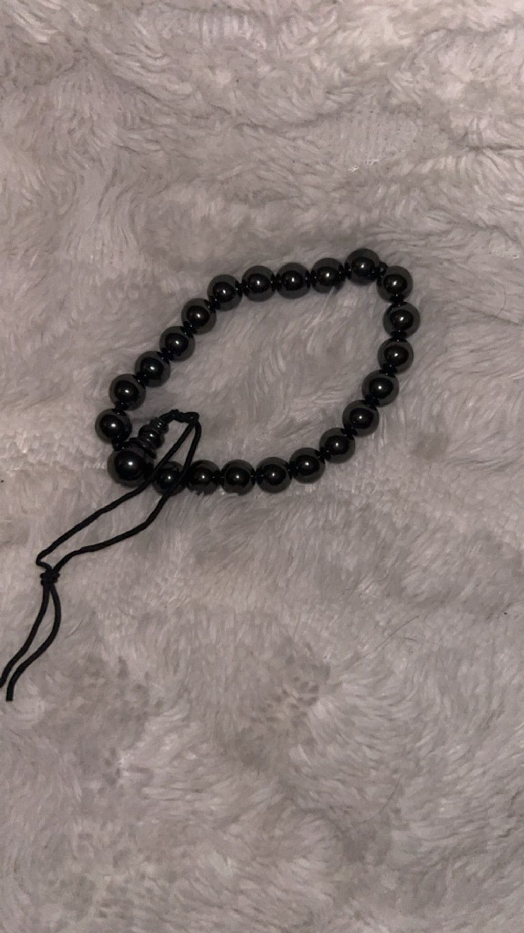 The Unbranded Brand Beaded Bracelet One Size Black stay cold to the touch Size ONE SIZE - 2 Thumbnail
