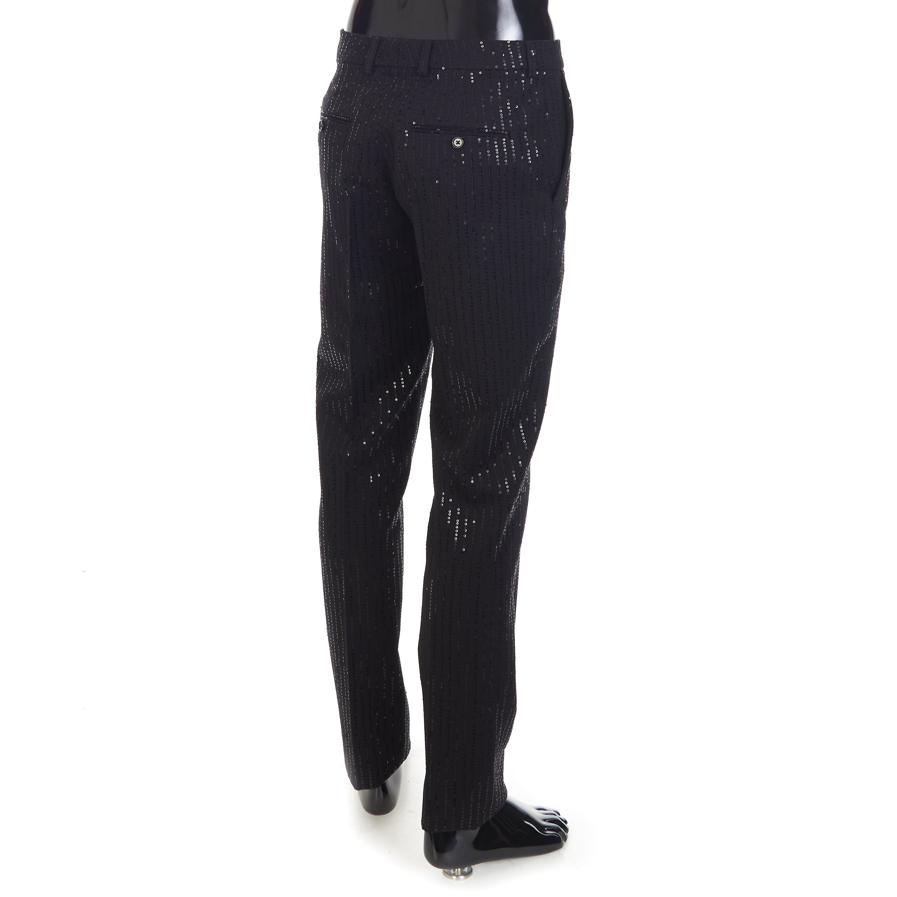 Celine Classic Pants In Sequin Embroidered Wool Gabardine Size US 34 / EU 50 - 6 Thumbnail