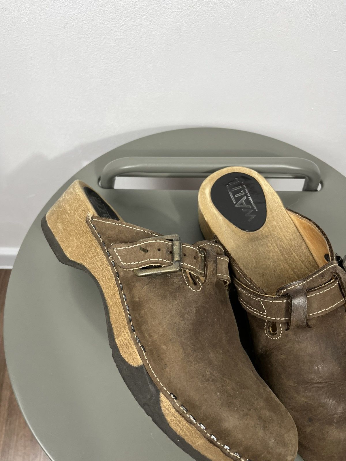 Other Leather Wooden Sole Clogs Buckle Shoes EU 42.5 US 9.5 Size US 9.5 / EU 42-43 - 2 Thumbnail