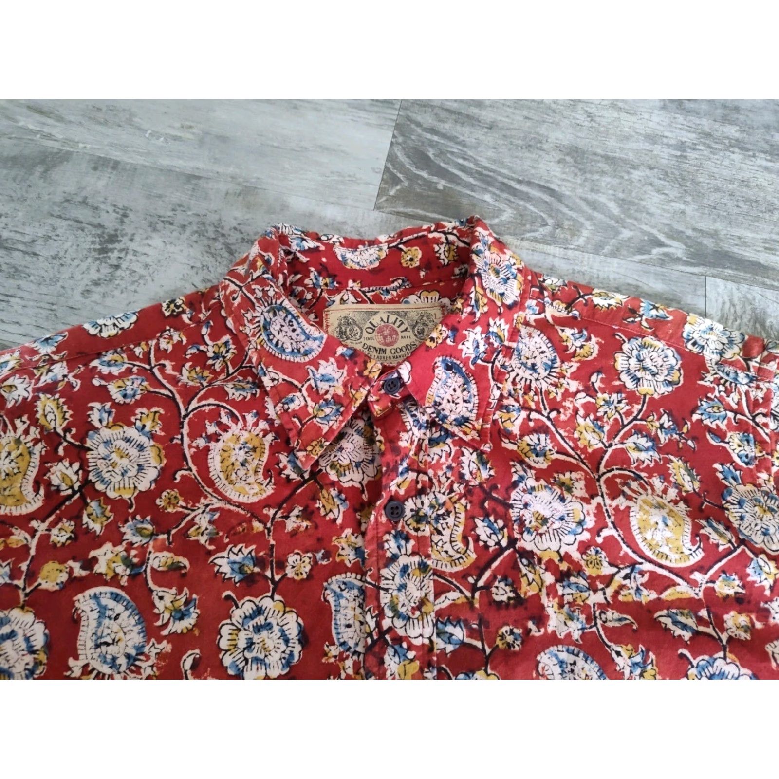 Ralph Lauren VINTAGE Ralph Lauren Polo Jeans Co Floral AOP Casual Beach Camp Button-Up Shirt Men Large Red Cotton 90s Hawaiian Size US L / EU 52-54 / 3 - 5 Thumbnail