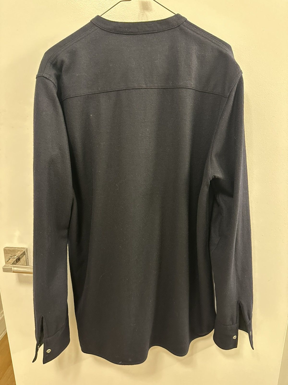 Jil Sander Jil sander navy wool shirt Size US L / EU 52-54 / 3 - 2 Thumbnail