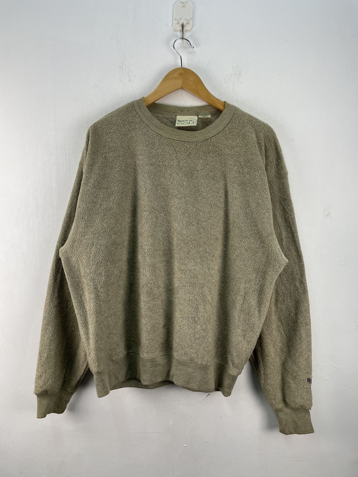 Reebok Vintage 90s Reebok Sweatshirt Pastel Green Baggy Size US M / EU 48-50 / 2 - 2 Thumbnail