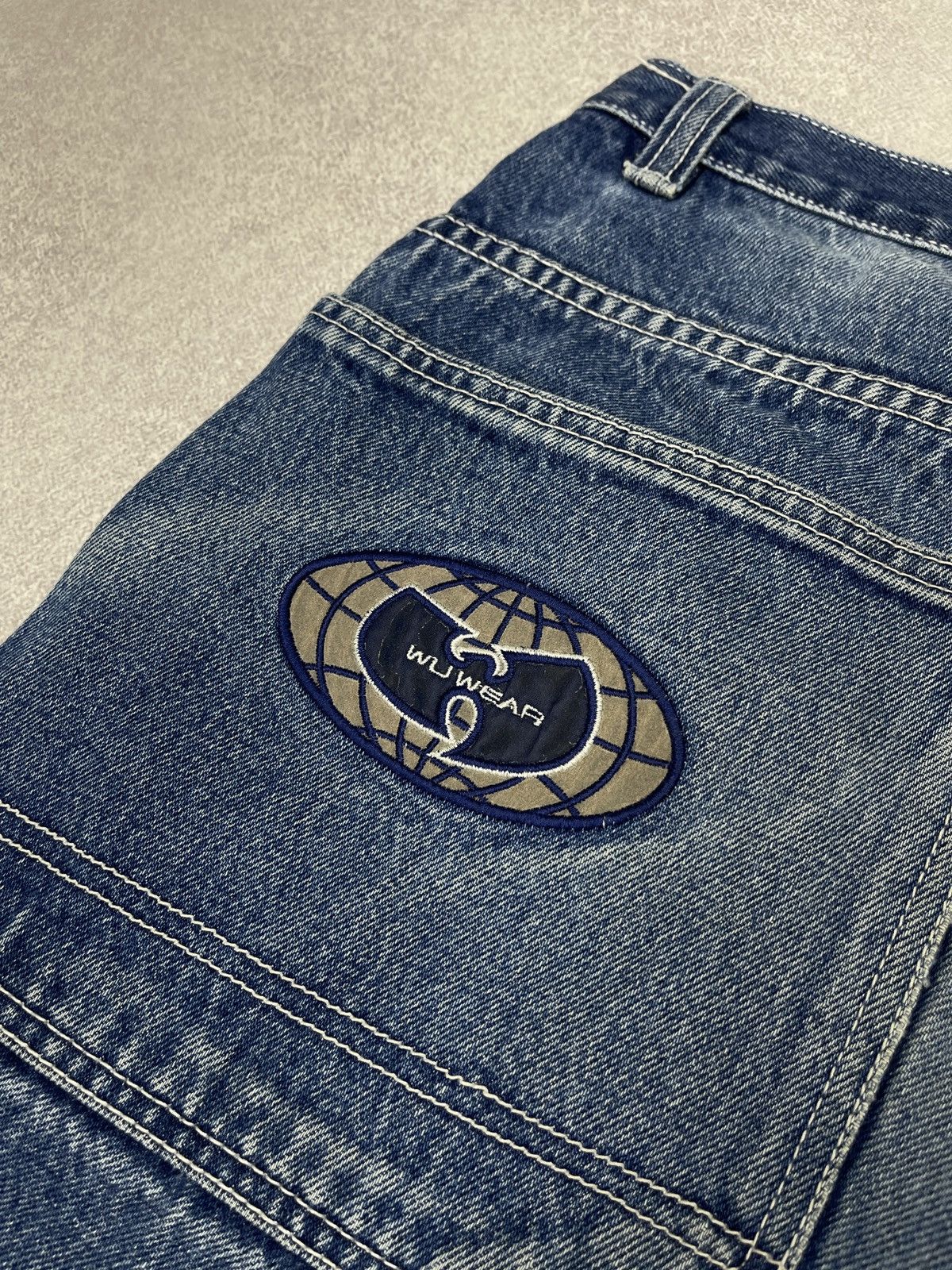 Wu-Tang Clan Vintage Wu Tang Clan Wu Wear Baggy Denim Jeans Blue Big Logo Size US 34 / EU 50 - 4 Thumbnail