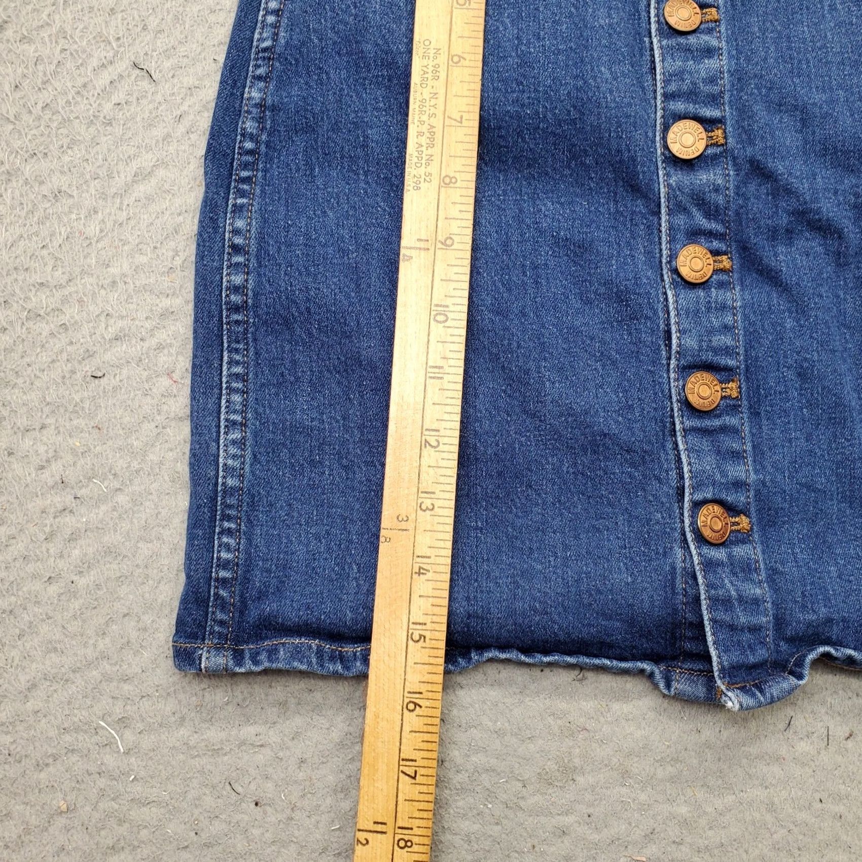Madewell Madewell Womens Size 26 Blue Denim 5-Pockets Button Front Mini Skirt Short Casual Size 26" / US 2 / IT 38 - 3 Thumbnail
