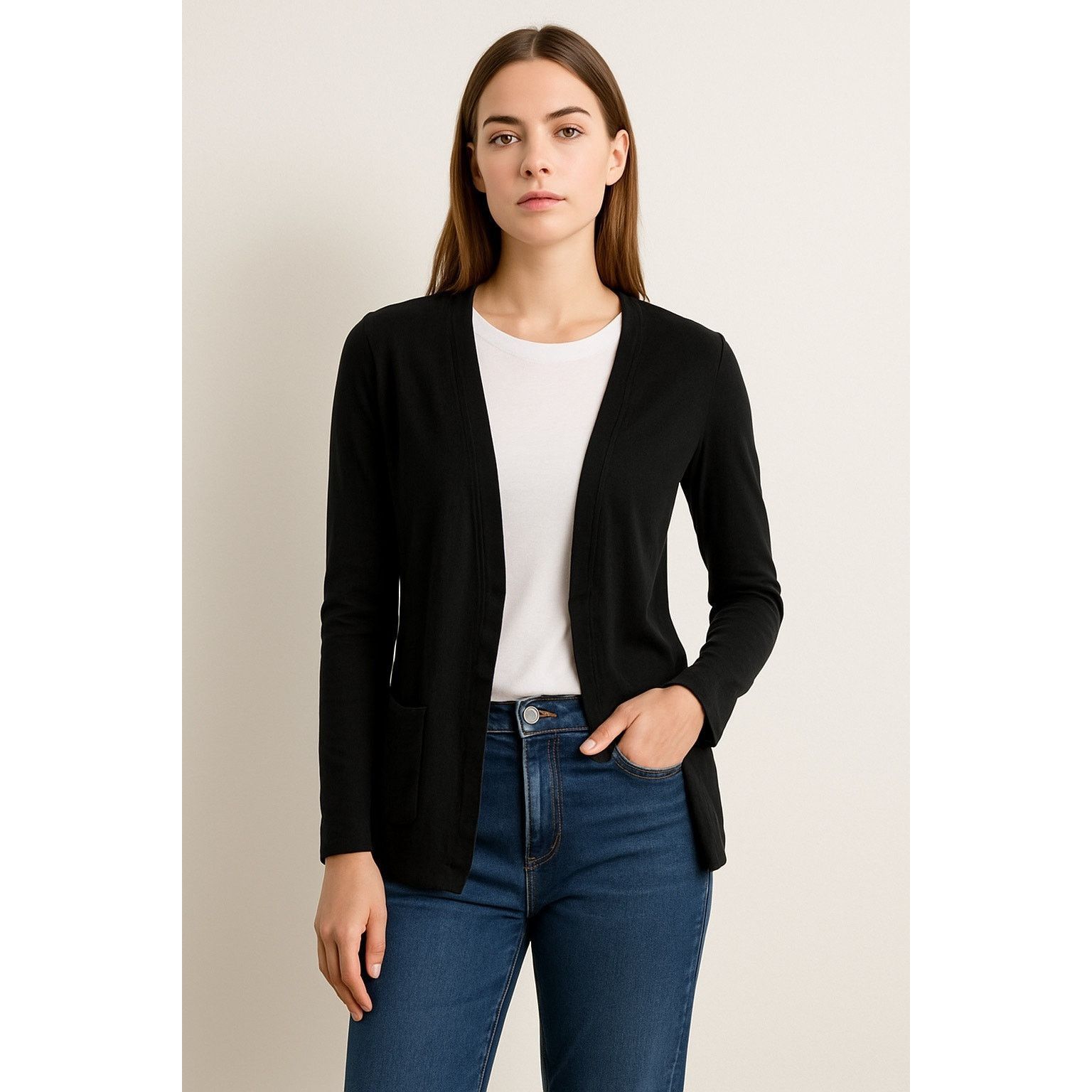 Other Minimalist Black Open Front Cardigan French Connection M Size M / US 6-8 / IT 42-44 - 1 Thumbnail