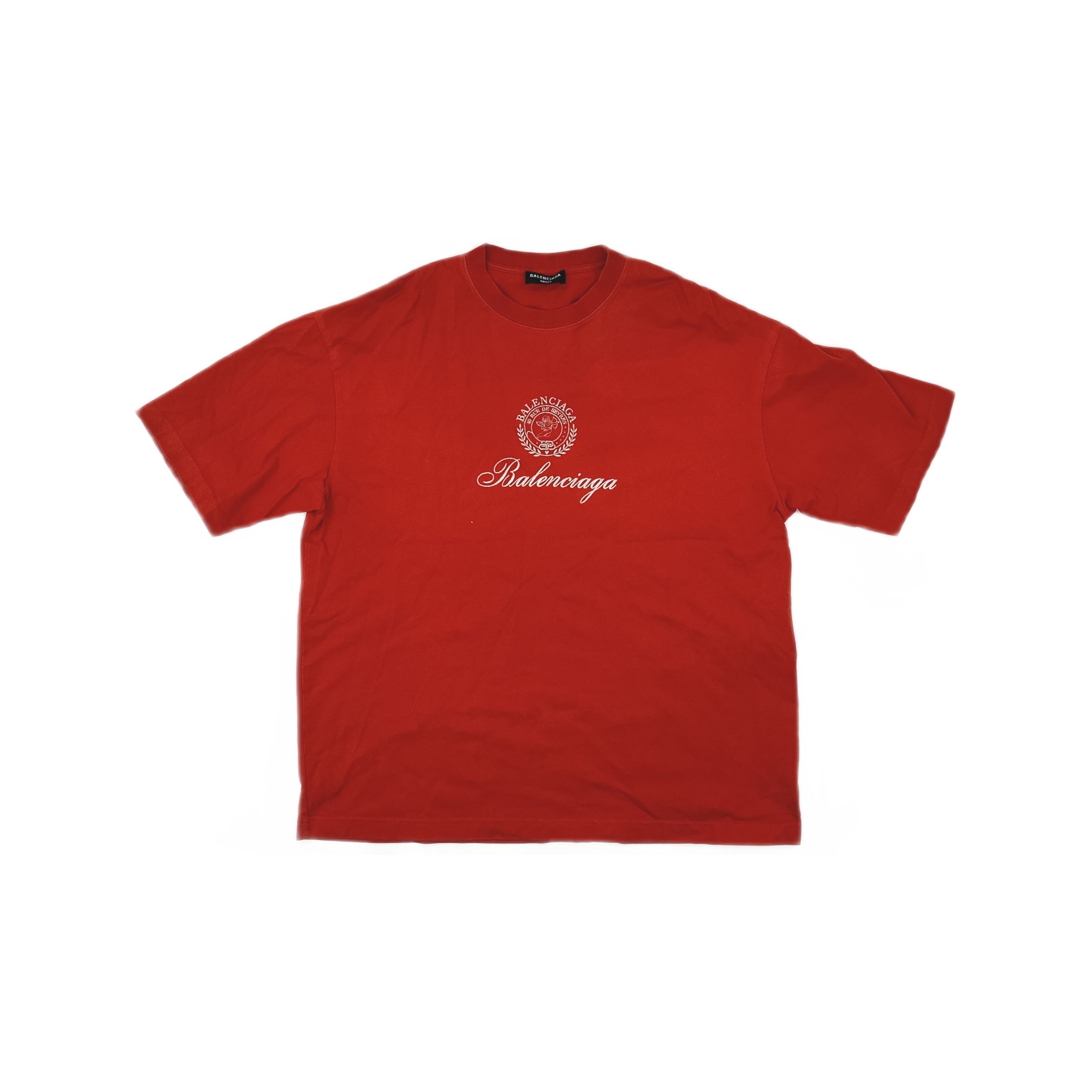 Balenciaga Balenciaga Logo Graphic T-Shirt Red Size M Size US M / EU 48-50 / 2 - 1 Thumbnail
