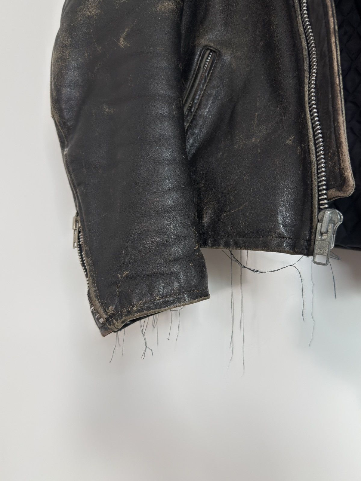 Genuine Leather Distressed Vintage Moto Jacket Size US S / EU 44-46 / 1 - 5 Thumbnail