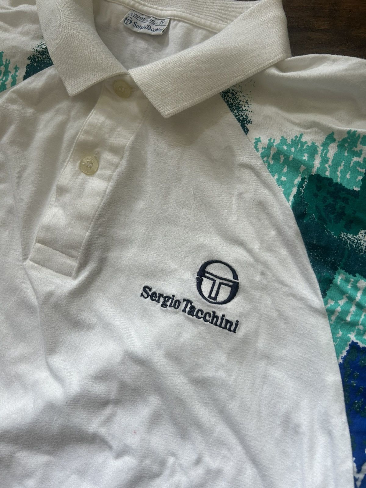 Sergio Tacchini Vintage 90s Sergio Tacchino short sleeve graphic polo shirt Size US M / EU 48-50 / 2 - 2 Thumbnail