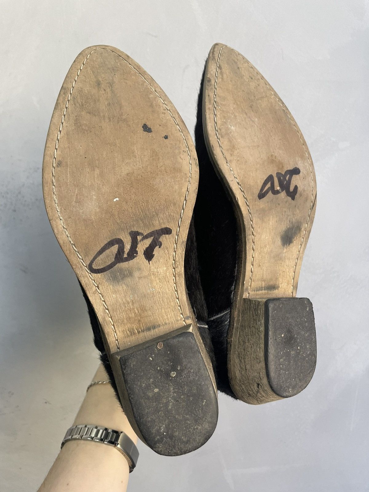 If Six Was Nine Chelsea Boot Horse Leather Ankle real fur Western Shoes Size US 6 / EU 39 - 11 Thumbnail