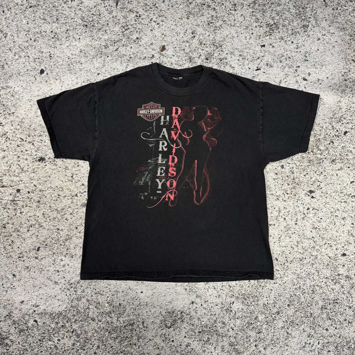 Harley Davidson Thrashed Faded Harley Girl Shirt ERD Grunge Pornstar WCC Size US L / EU 52-54 / 3 - 1 Thumbnail