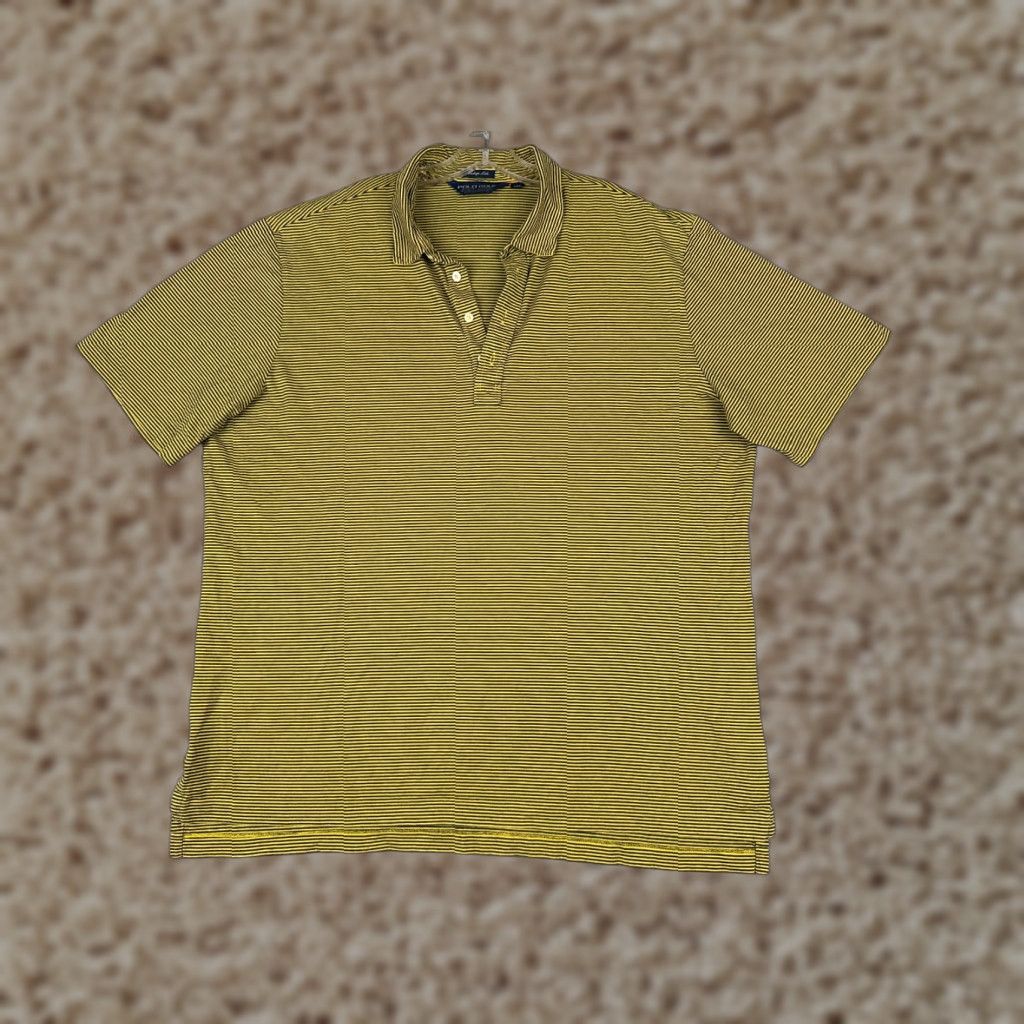 Vintage VINTAGE Polo Golf Shirt Men 2XL Yellow Black Stripe Polo Shirt Size US XXL / EU 58 / 5 - 1 Thumbnail
