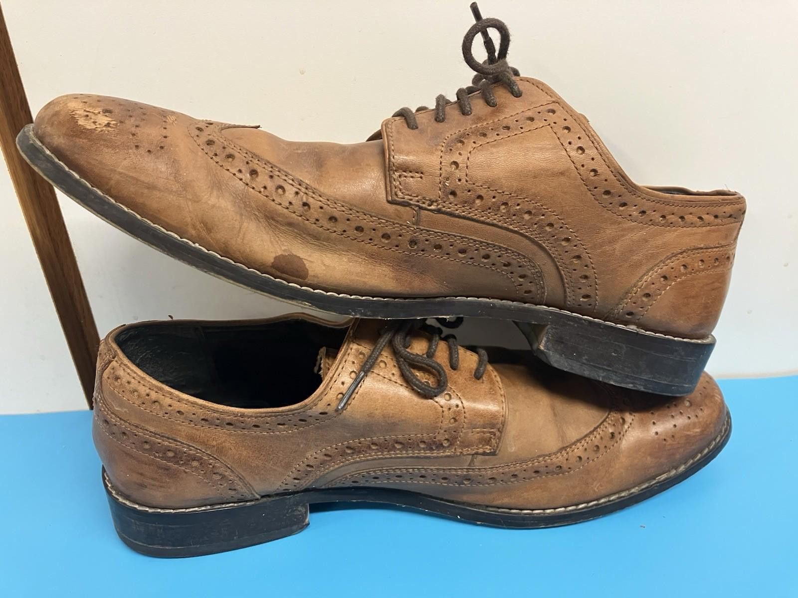 Nunn Bush Nunn Bush Men's Oxford Nelson Cognac Wingtip London Leather Size US 9.5 / EU 42-43 - 8 Thumbnail