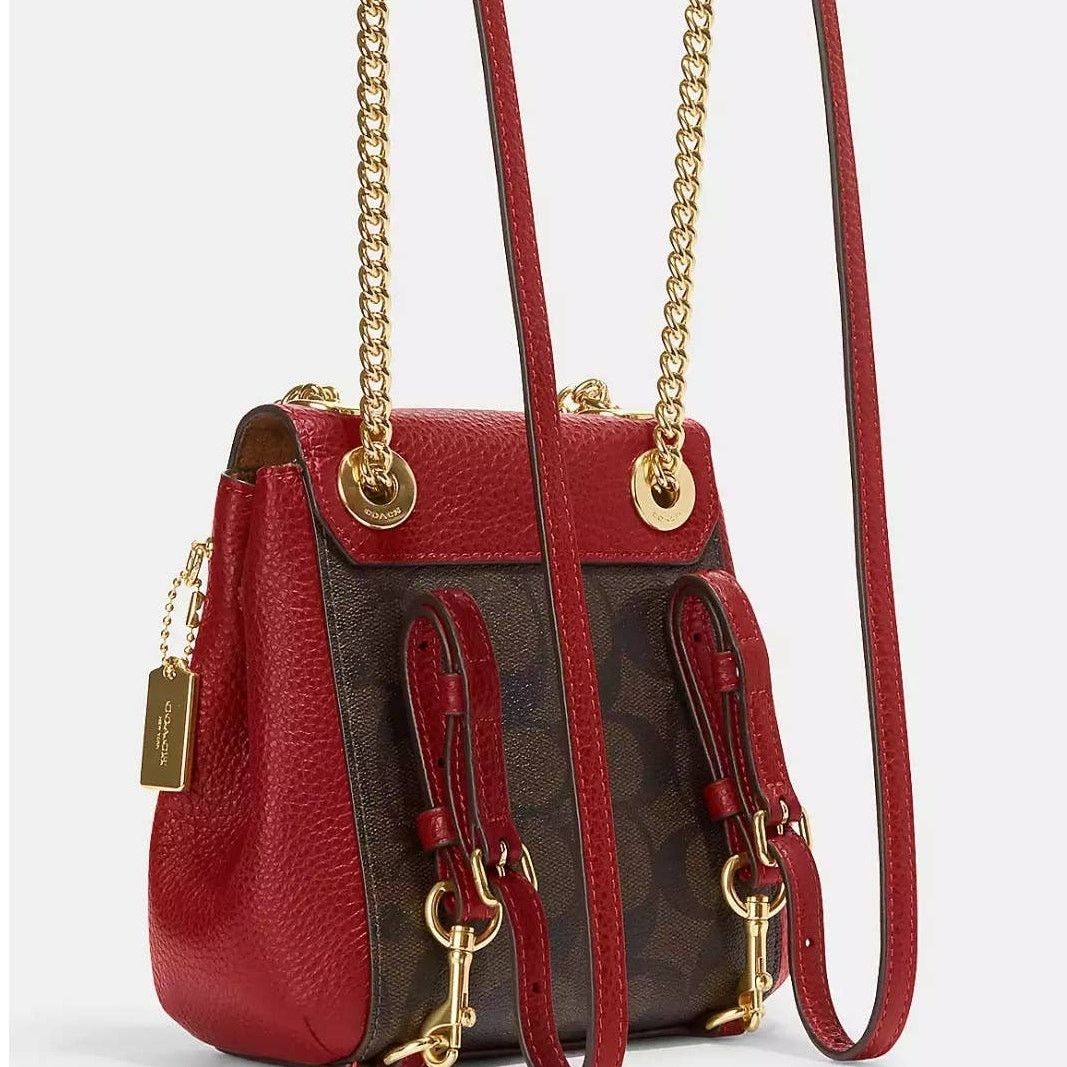 Coach New Coach Mini Backpack In Signature Canvas & Card Holder Size ONE SIZE - 3 Thumbnail