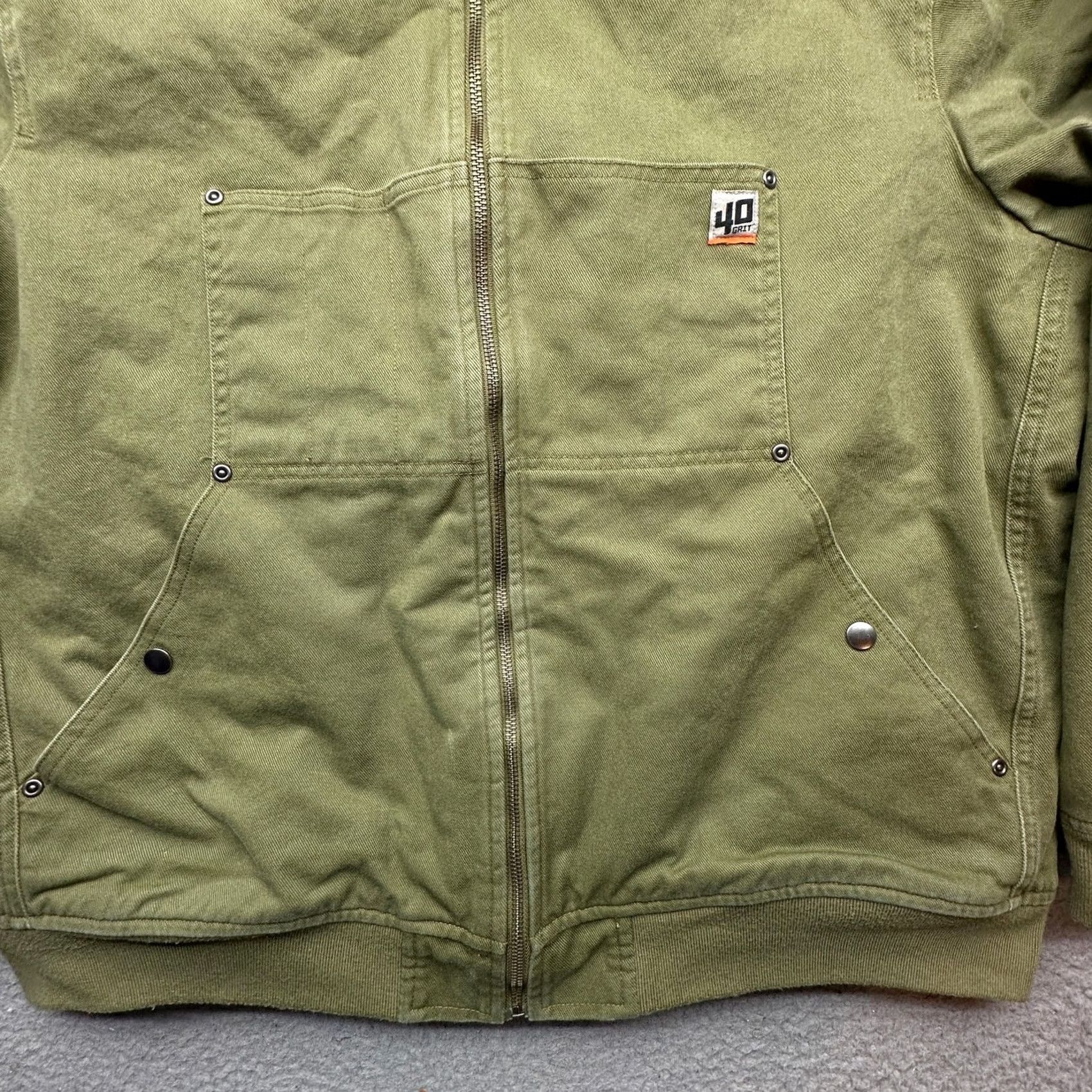 Vintage Duluth 40 Grit Insulated Bomber Jacket Mens XL Green Quilted Lined Twill Jacket Size US XL / EU 56 / 4 - 7 Thumbnail