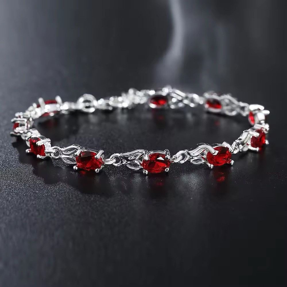 Jewelry Wild Red Crystal Chain Bracelets Size ONE SIZE - 1 Thumbnail