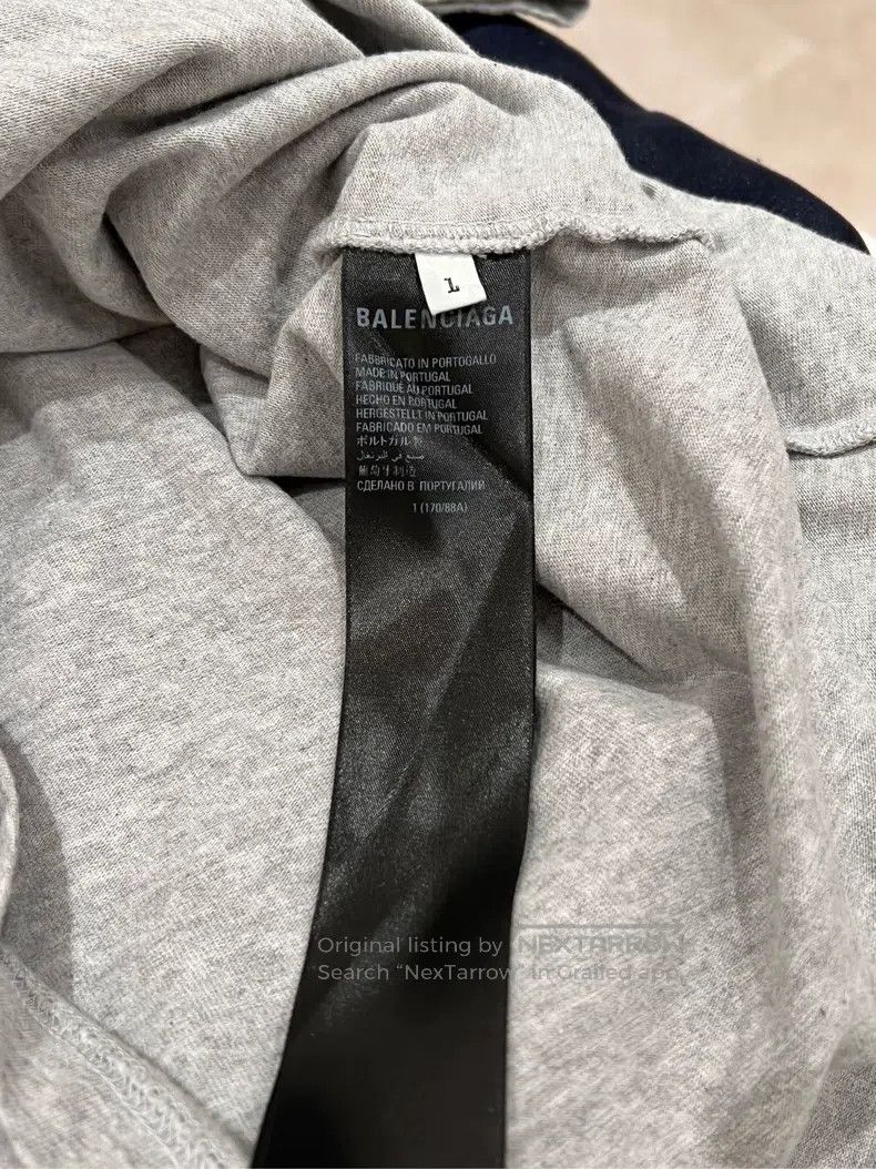 Balenciaga Balenciaga Gray Striped Letter Logo Short Sleeve T-Shirt Size US S / EU 44-46 / 1 - 5 Thumbnail
