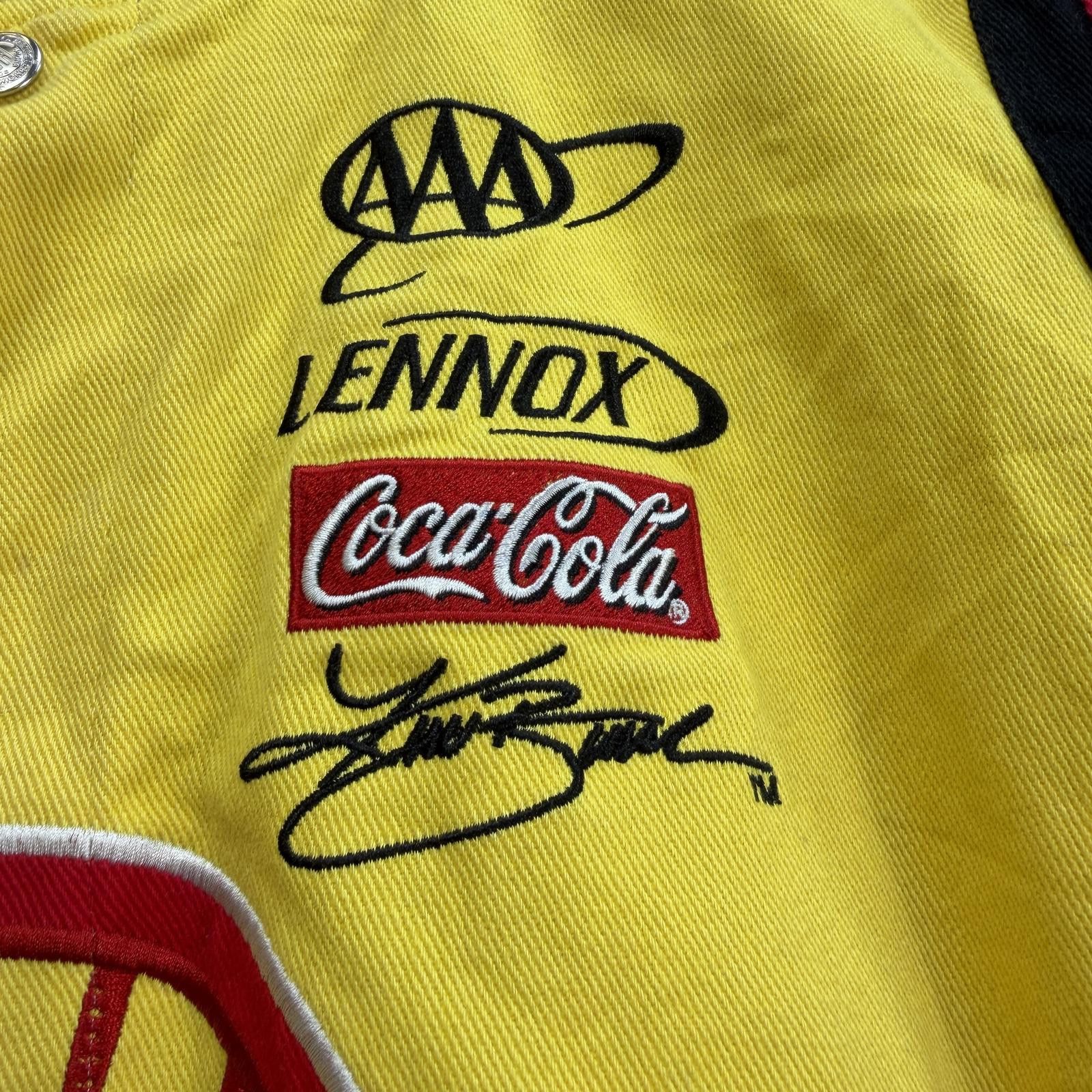 JH Design Vintage Kurt Busch Pennzoil NASCAR Racing Jacket Yellow XL Size US L / EU 52-54 / 3 - 11 Thumbnail