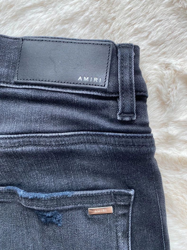 Amiri Amiri Washed Black and Pink Camo Flower Leather and Patchw Size US 30 / EU 46 - 3 Thumbnail