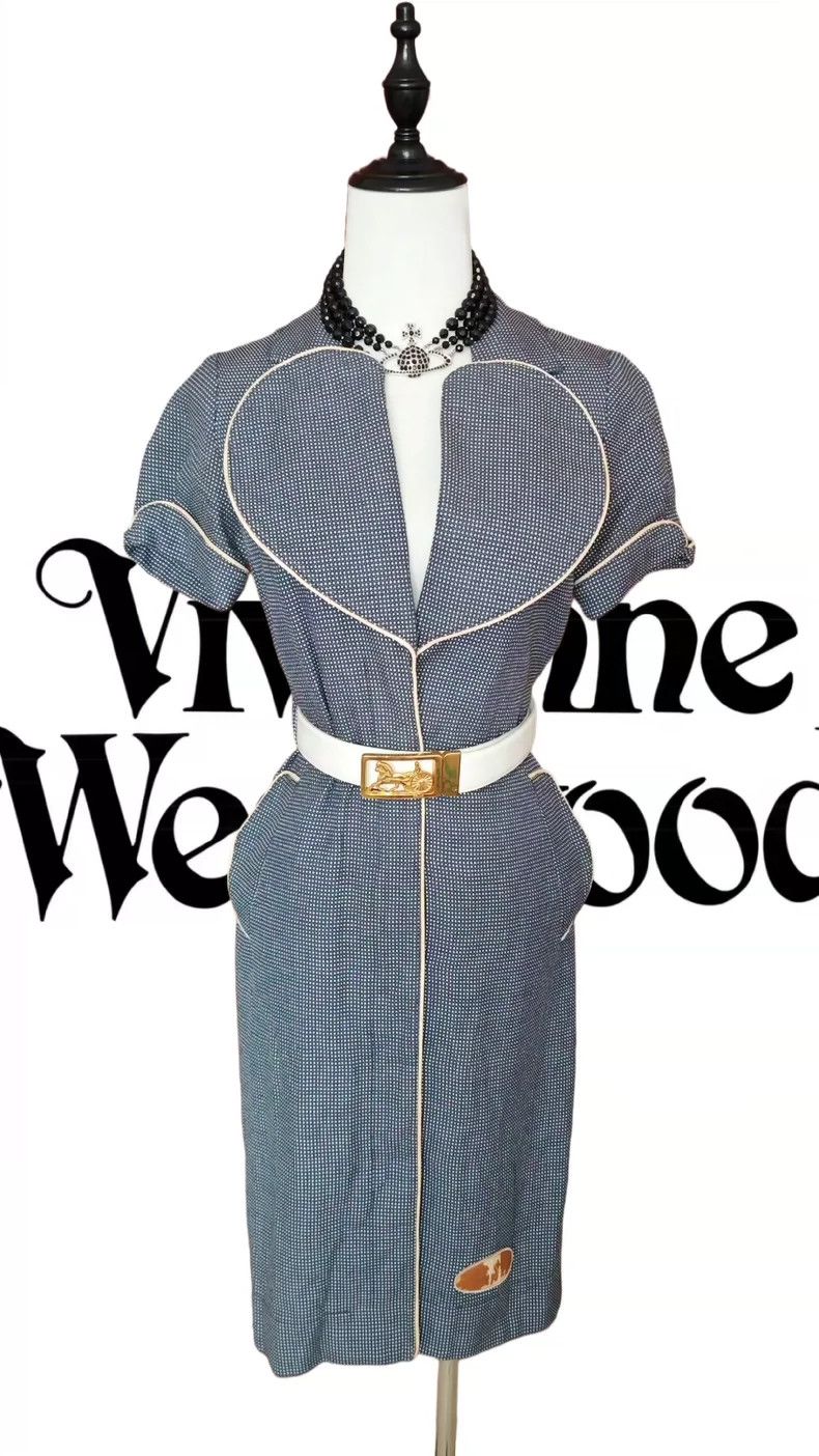 Vivienne Westwood Vivienne Westwood Love lead blue and white checkered dress Size XS / US 0-2 / IT 36-38 - 1 Thumbnail